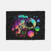 Arcade Planets Universe Gaming Astronaut Fleecedecke (Vorderseite (Horizontal))