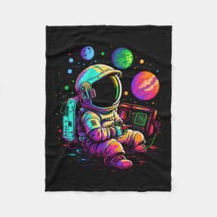 Arcade Planets Universe Gaming Astronaut Fleecedecke