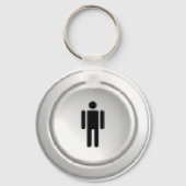 Arcade Player 1 Taste Schlüsselanhänger (Vorderseite)