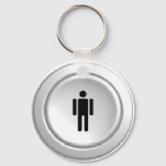 Arcade Player 1 Taste Schlüsselanhänger (Vorderseite)