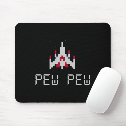 Arcade Retro Video Game Ship 1 Mousepad (Mit Mouse)