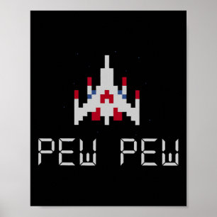 Arcade Retro Video Game Ship 1 Poster