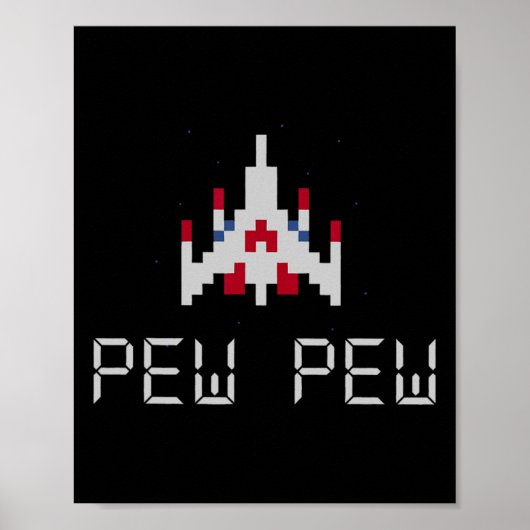 Arcade Retro Video Game Ship 1 Poster (Vorne)