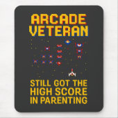 Arcade Vater Pixel Art - Retro Gamer T - Shirt Mousepad (Vorne)