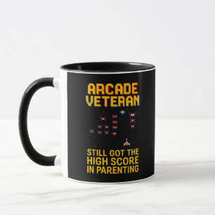 Arcade Vater Pixel Art - Retro Gamer Tasse