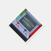 Arcade Video Game Birthday Party Serviette (Ecke)