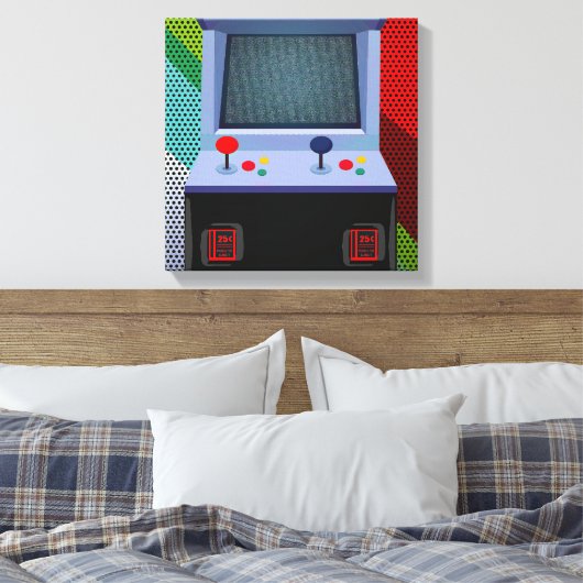 Arcade Video Game Joystick - Kunst Leinwanddruck (Insitu (Schlafzimmer))
