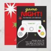 Arcade-Videospiel-Geburtstags-Party Einladung (Vorne/Hinten)