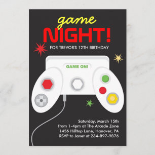 Arcade-Videospiel-Geburtstags-Party Einladung