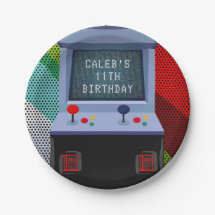 Arcade-Videospiel-Geburtstagsfeier Pappteller