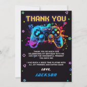 Arcade-Videospiel Level Up Geburtstag Dankeskarte (Vorderseite)