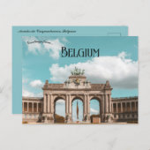 Arcades du Cinquantenaire in Belgien Postkarte (Vorne/Hinten)
