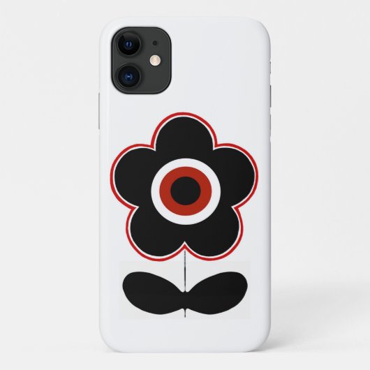 Arcades Retro Black Red Blume Power Telefongehäuse Case-Mate iPhone Hülle (Rückseite)