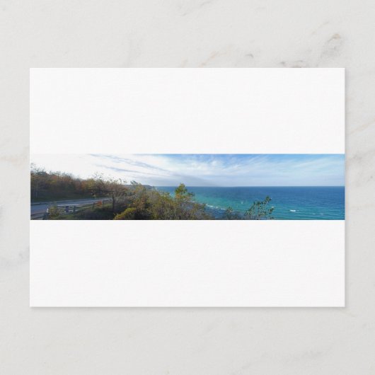 Arcadia Blick Panorama, Michigan Postkarte (Vorderseite)