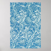 Arcadia Blue Floral Wallpaper by May Morris Poster (Vorne)