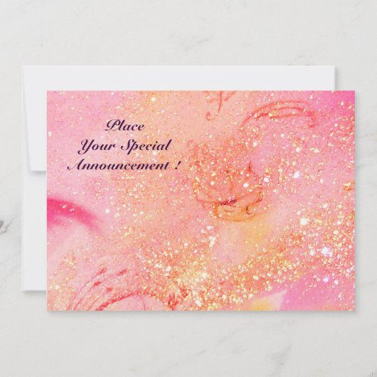 ARCADIA - BUTTERFLY PFLANZE Blue Red Pink Champagn Einladung (Rückseite)