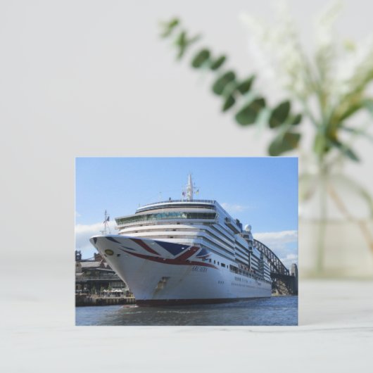 Arcadia Docked at Circular Quay Postcard Postkarte (Stehend Vorderseite)