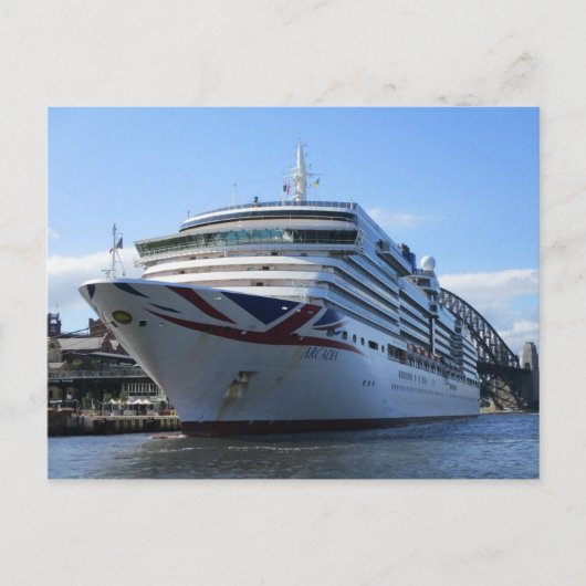 Arcadia Docked at Circular Quay Postcard Postkarte (Vorderseite)