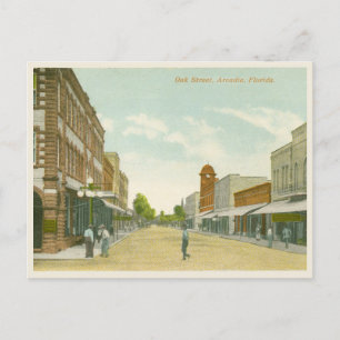 Arcadia Florida Vintage historische Straßenszene Postkarte