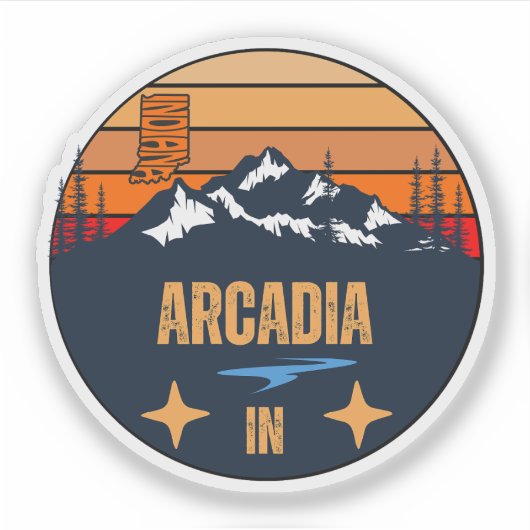 Arcadia, Indiana Aufkleber (Vorderseite)