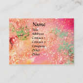 ARCADIA / MAGIC GOLD FLORAL GLITZERN Pink Green Visitenkarte (Vorderseite)