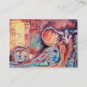 ARCADIA, MAGIC GOLD FLORAL GLITZERN Red Pink Green Visitenkarte (Rückseite)