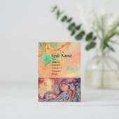 ARCADIA, MAGIC GOLD FLORAL GLITZERN Red Pink Green Visitenkarte (Stehend Vorderseite)