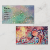 ARCADIA / MAGIC GOLD GLITZERN Blau Grün, Aquamarin Visitenkarte (Vorne/Hinten)