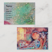 ARCADIA / MAGIC GOLD GLITZERN Blau Grün, Aquamarin Visitenkarte (Vorne/Hinten)