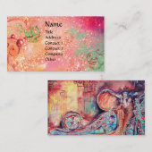 ARCADIA / MAGIC GOLD GLITZERN Rosa Grün Visitenkarte (Vorne/Hinten)