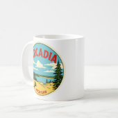 Arcadia Michigan Vintager Blick auf den See Kaffeetasse (Vorderseite Links)