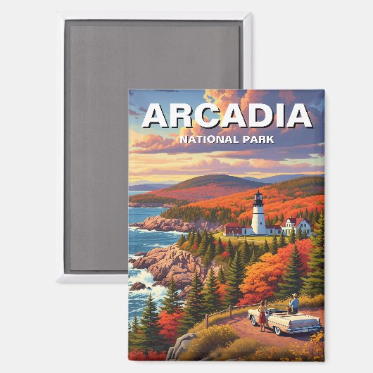 Arcadia-Nationalpark Magnet (Vorderseite/Rückseite)
