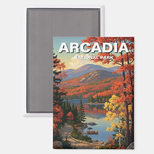 Arcadia-Nationalpark Magnet (Vorderseite/Rückseite)