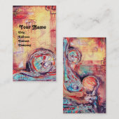 ARCADIA, Red Blue Yellow Silver Abstrakt Visitenkarte (Vorne/Hinten)