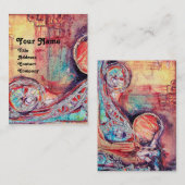 ARCADIA, Red Blue Yellow Silver Abstrakt Visitenkarte (Vorne/Hinten)