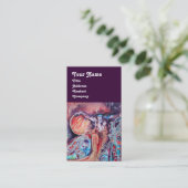 ARCADIA, Rotes Lila Blau Abstrakt Visitenkarte (Stehend Vorderseite)