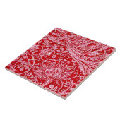 Arcadia, vintage, sanfter roter und weißer Glitter Fliese (Seite)