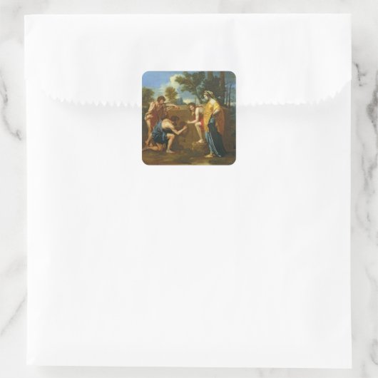 Arcadian Shepherds Quadratischer Aufkleber (Tasche)