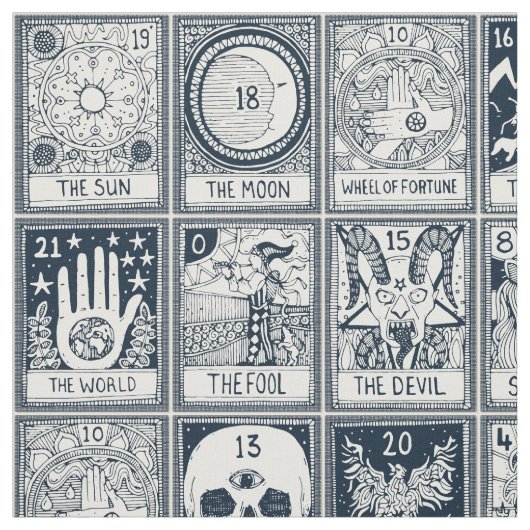 Arcana-Tarot-Indigostoff Stoff (Muster)