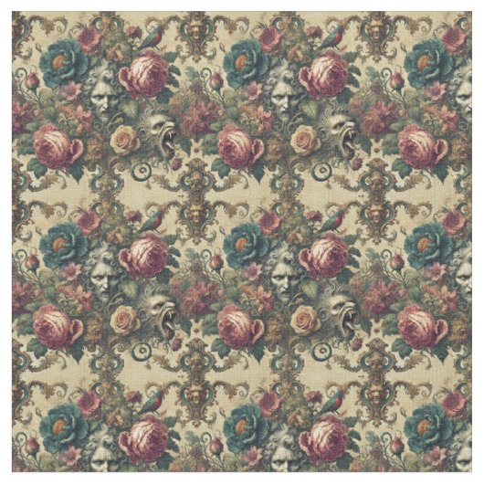 Arcane Atelier - Gothic Viktorianisch Dense Tile Stoff (Nahaufnahme)