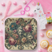 Arcane Atelier - Gotisches Barockkopfkissen Pappteller (Party)