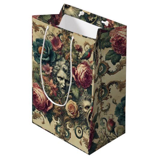 Arcane Atelier Signature - Gothic Floral Mittlere Geschenktüte (Vorderseite Schrägansicht)