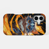 Arcane Ember: Das Flamebound Kitten iPhone 16 Hülle (Rückseite (Horizontal))