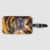 Arcane Ember: Der Flamebound Kitten Familiar Gepäckanhänger (Vorderseite (Horizontal))