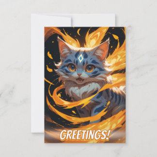 Arcane Ember: Der Flamebound Kitten Familiar Karte