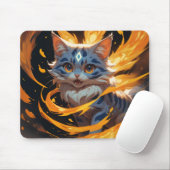 Arcane Ember: Der Flamebound Kitten Familiar Mousepad (Mit Mouse)