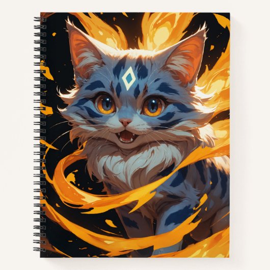 Arcane Ember: Der Flamebound Kitten Familiar Notizblock (Vorderseite)