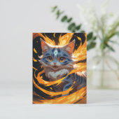 Arcane Ember: Der Flamebound Kitten Familiar Postkarte (Stehend Vorderseite)