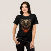 Arcane Flame Wolf Guardian Art Tri-Blend Shirt (Vorderseite voll)