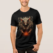 Arcane Flame Wolf Guardian Art Tri-Blend Shirt (Vorderseite)